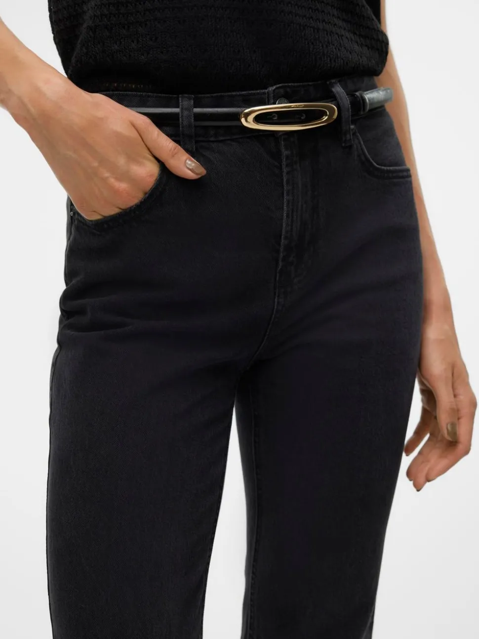 VMTESSA Hög Midja Rak Passform Jeans