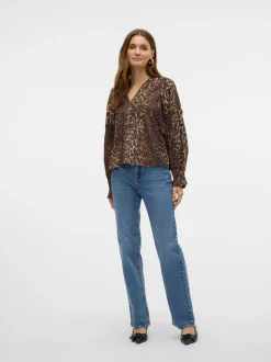 VMTESSA Hög Midja Rak Passform Jeans