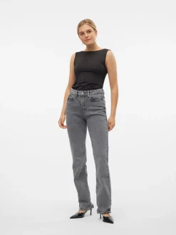VMTESSA Hög Midja Rak Passform Jeans