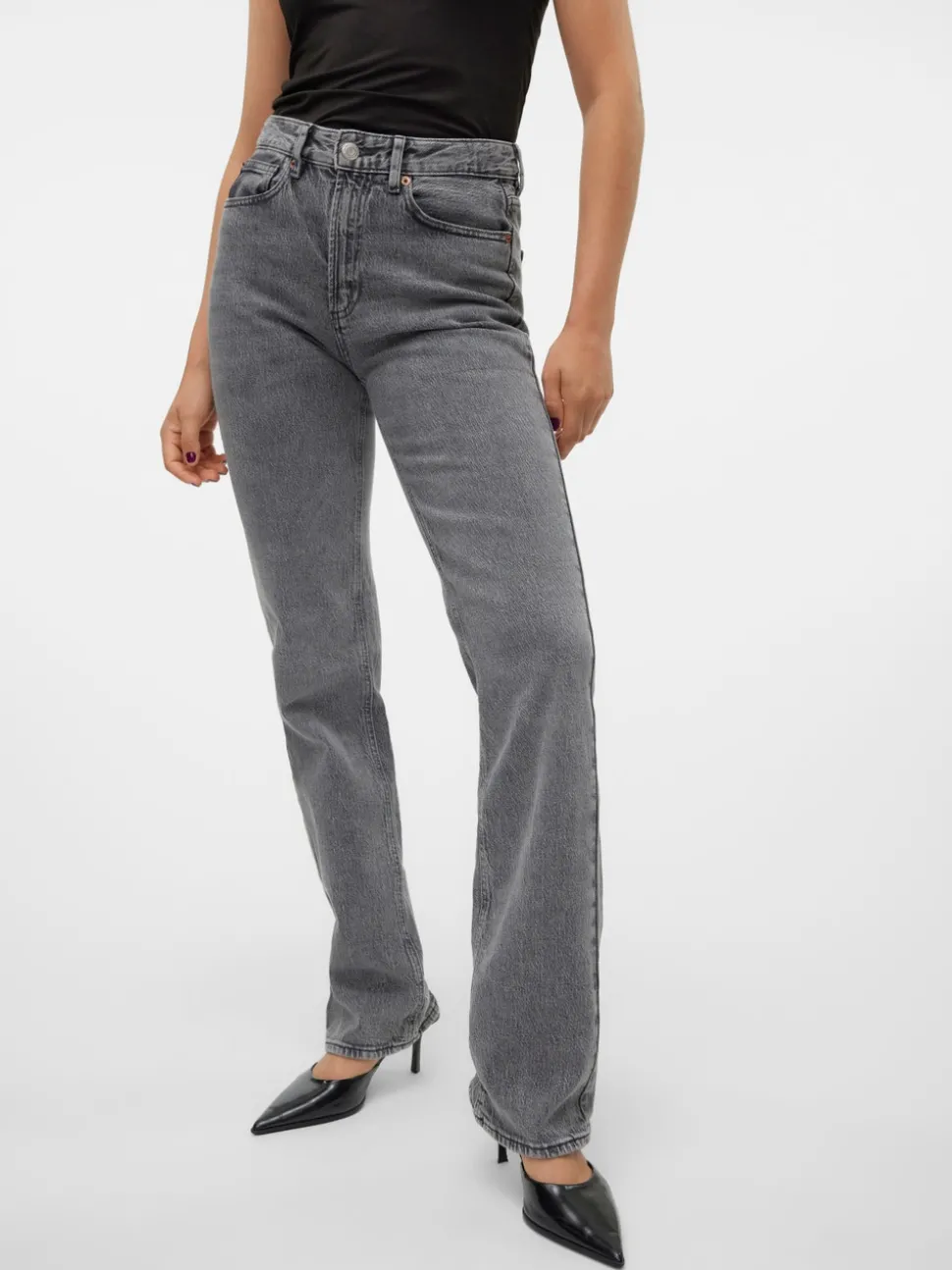 VMTESSA Hög Midja Rak Passform Jeans