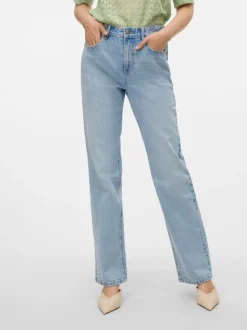 VMTESSA Hög Midja Rak Passform Jeans