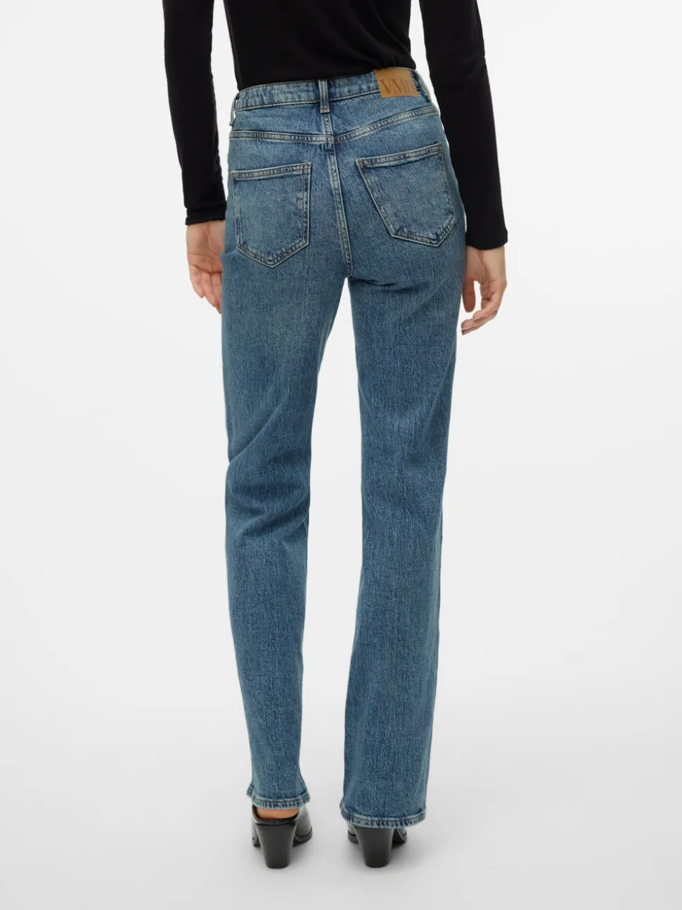 VMTESSA Hög Midja Vid Passform Jeans