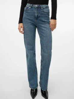 VMTESSA Hög Midja Vid Passform Jeans