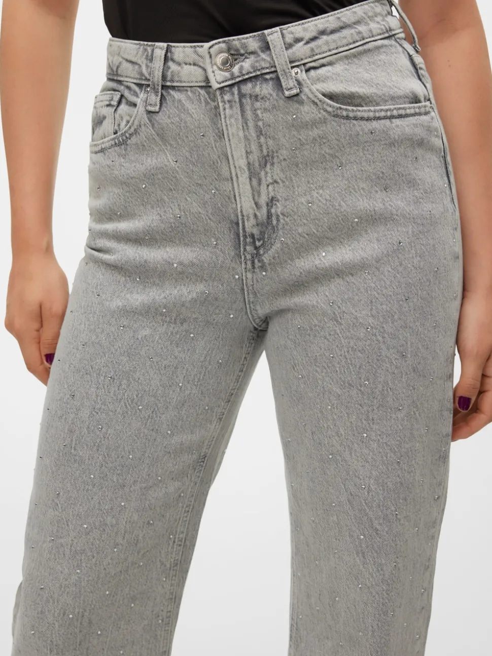 VMTESSA Hög Midja Vid Passform Jeans