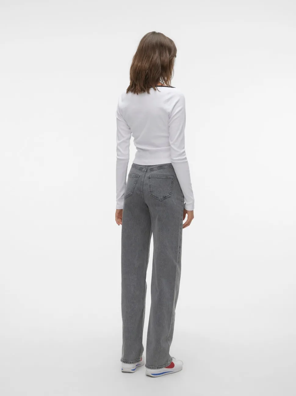 VMTESSA Hög Midja Vid Passform Jeans