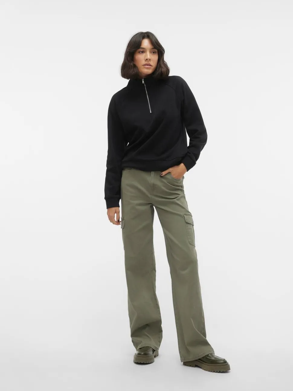 VMTESSA Hög Midja Vid Passform Jeans