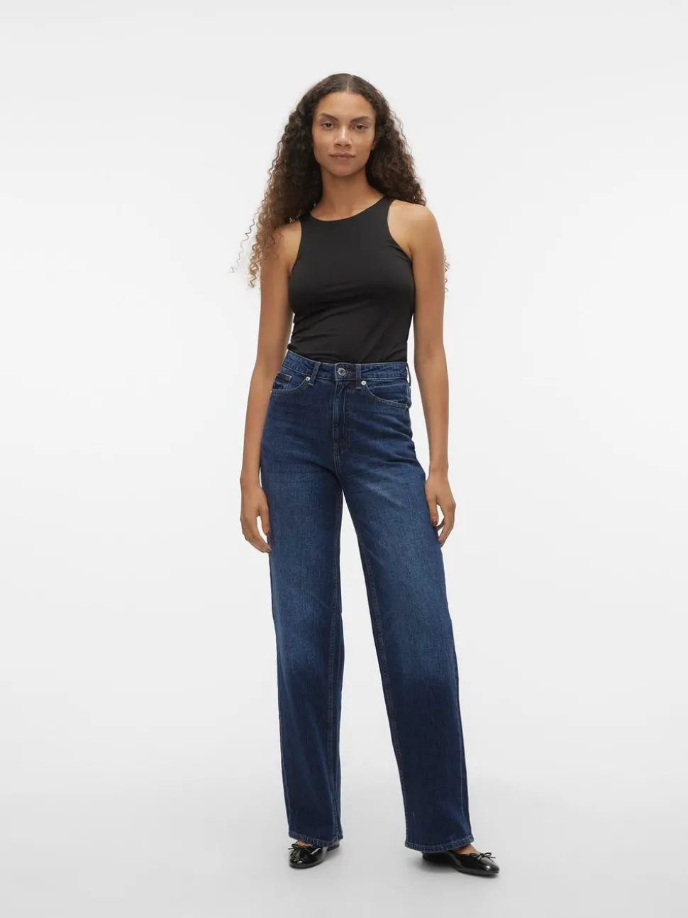 VMTESSA Hög Midja Vid Passform Jeans