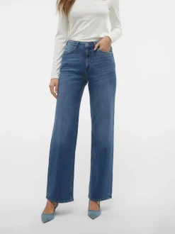 VMTESSA Hög Midja Vid Passform Jeans