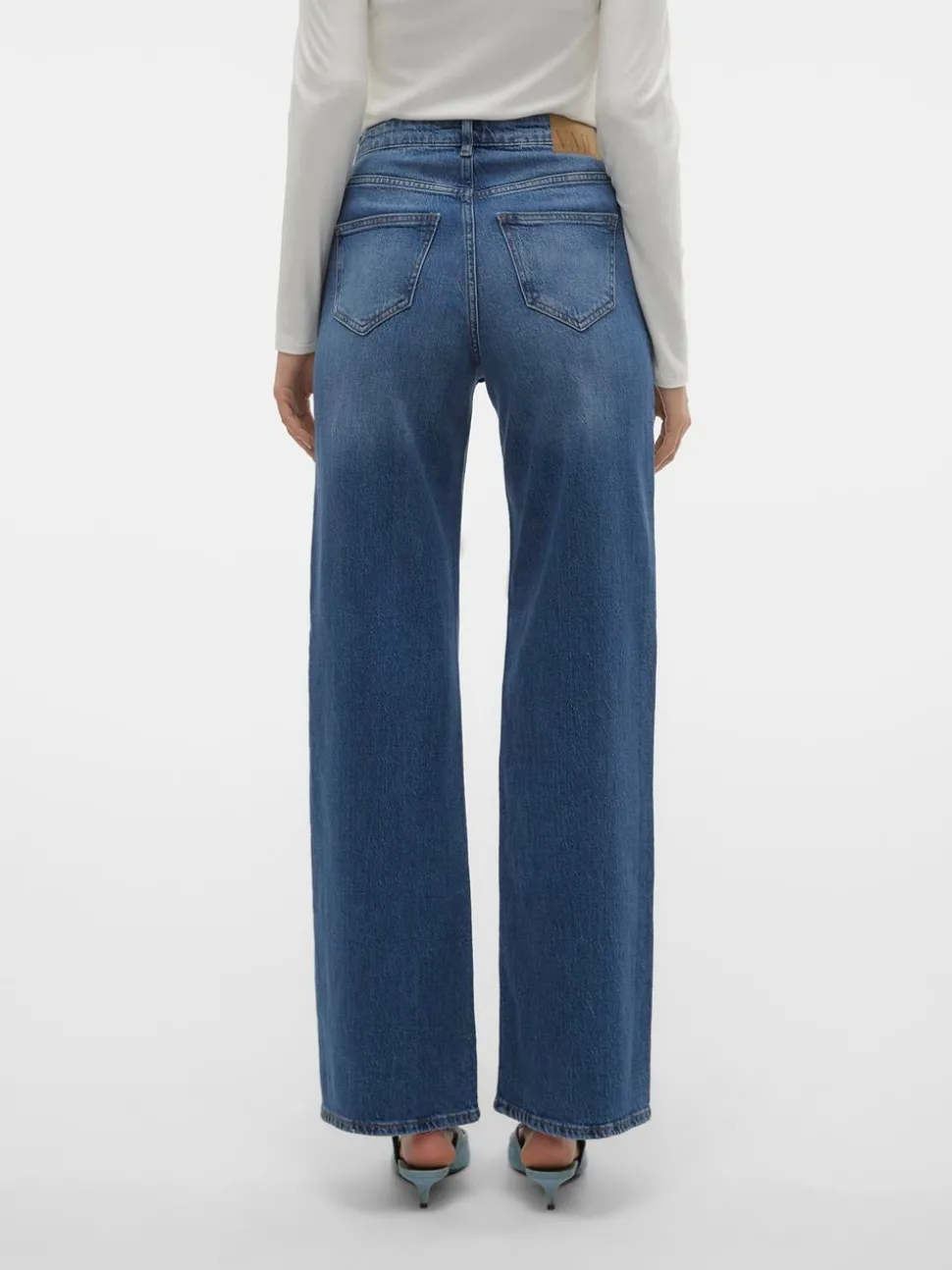 VMTESSA Hög Midja Vid Passform Jeans