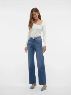 VMTESSA Hög Midja Vid Passform Jeans