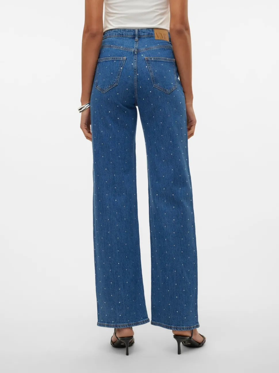 VMTESSA Hög Midja Vid Passform Jeans