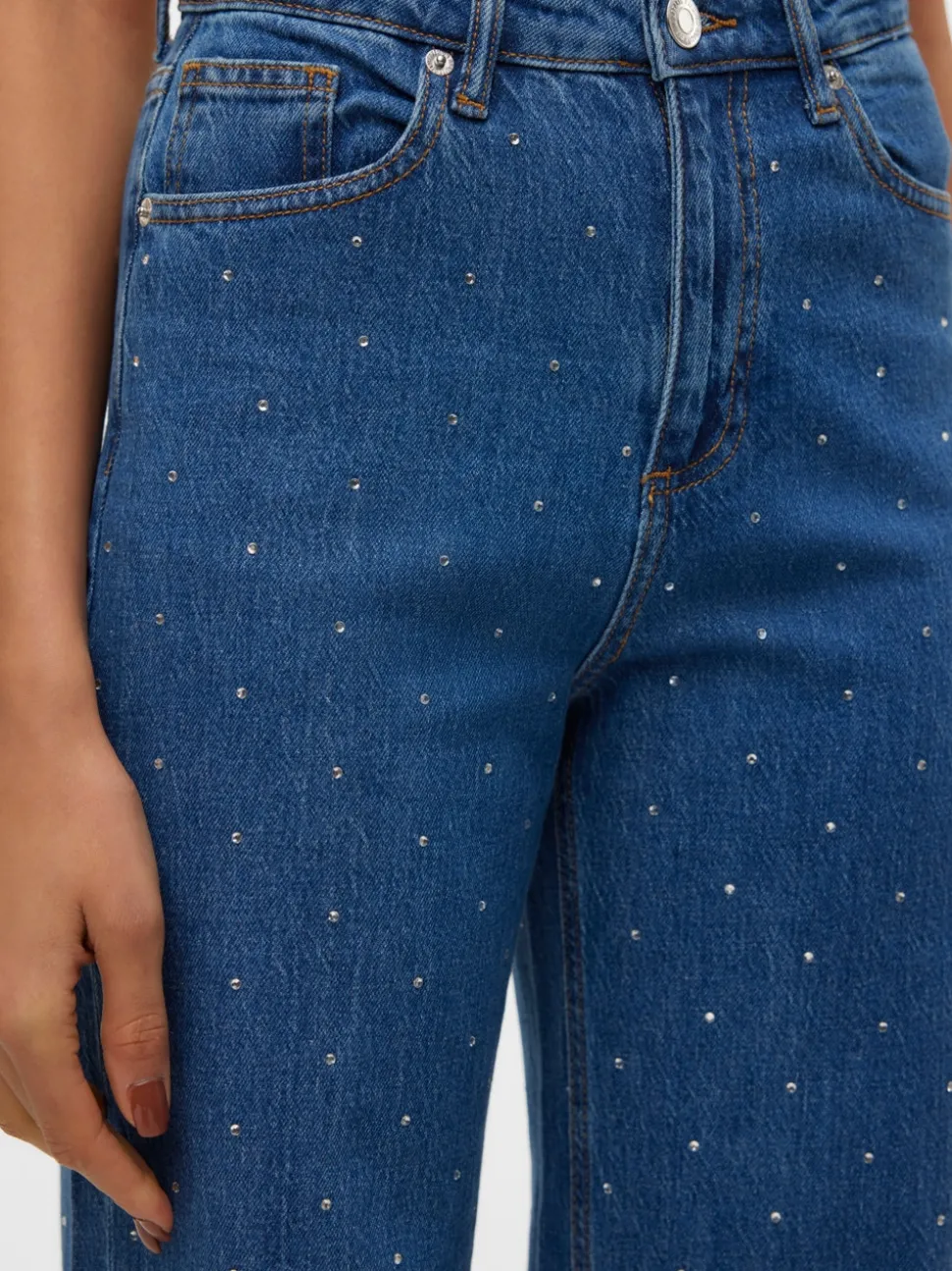 VMTESSA Hög Midja Vid Passform Jeans
