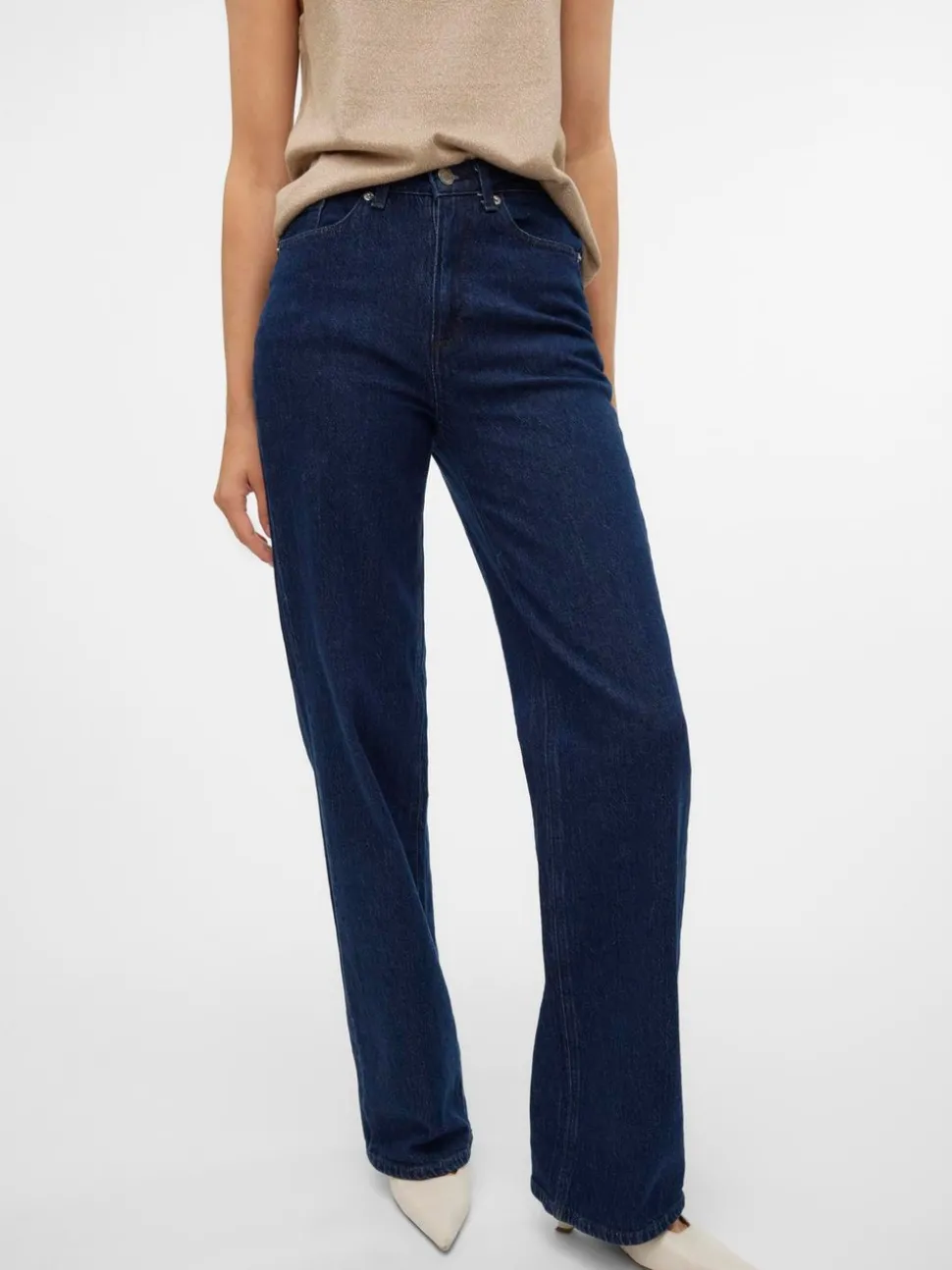 VMTESSA Hög Midja Vid Passform Jeans