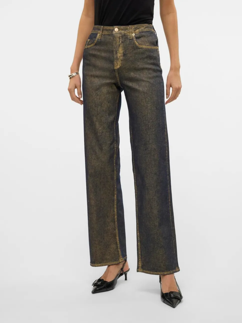 VMTESSA Hög Midja Vida Ben Jeans