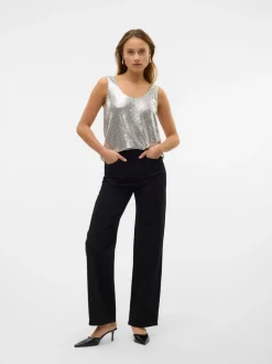 VMTESSA Hög Midja Vida Ben Jeans