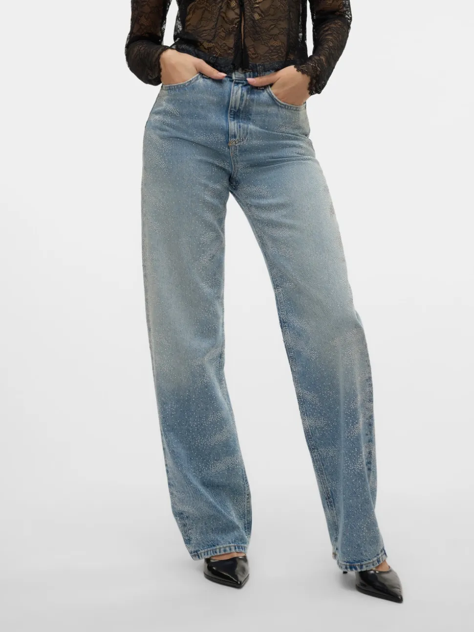 VMTESSA Hög Midja Vida Ben Jeans