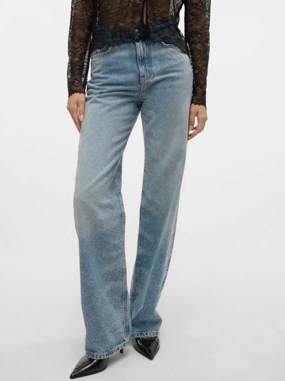 VMTESSA Hög Midja Vida Ben Jeans