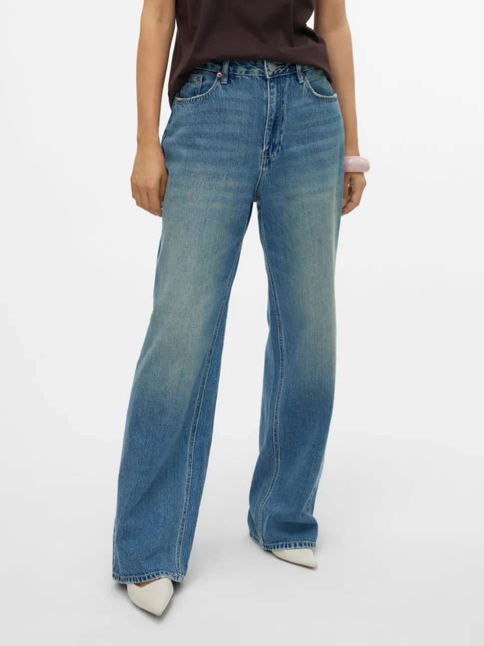 VMTOKEY Låg Midja Rak Passform Jeans