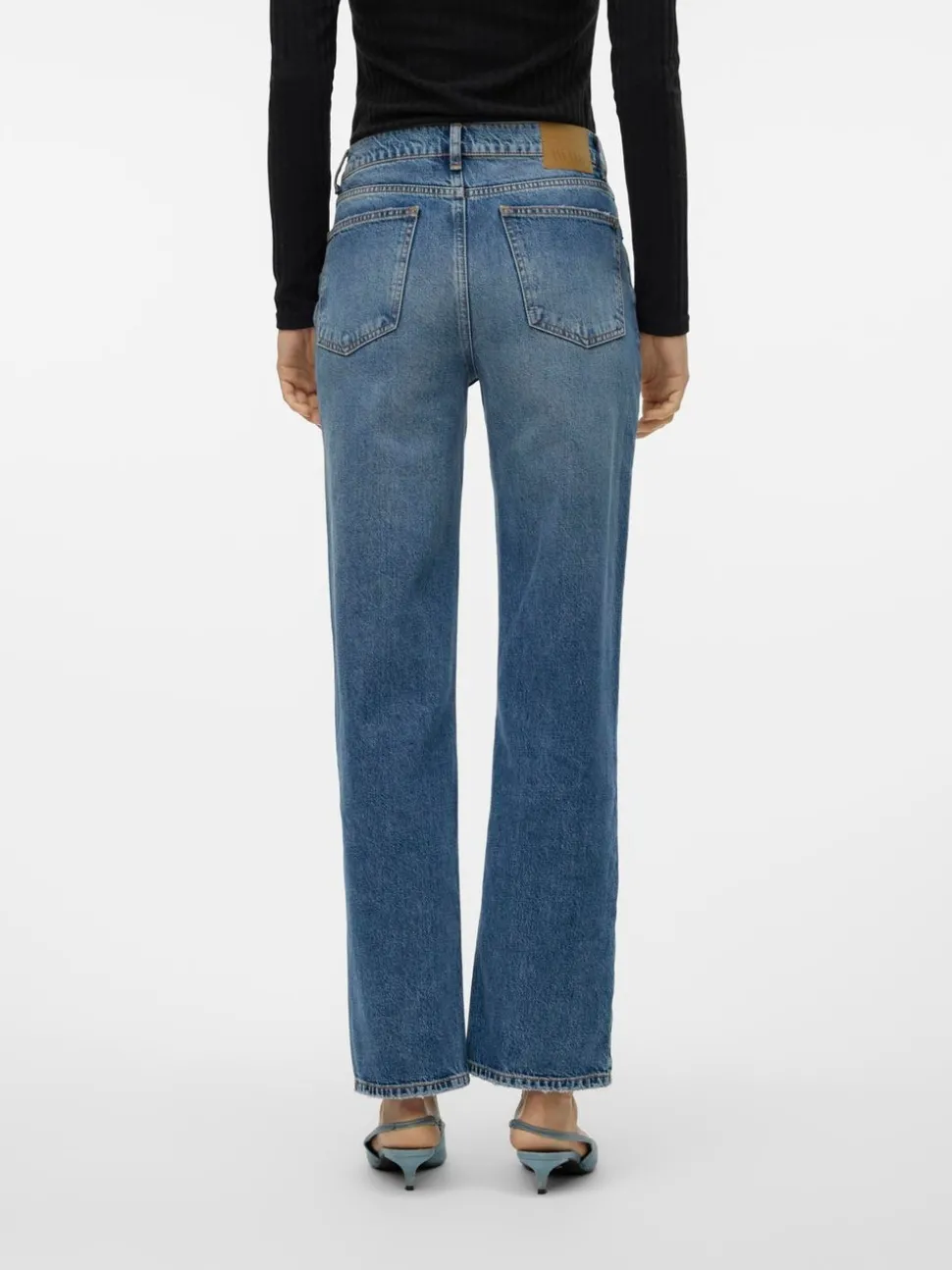 VMVALERIE Medelhög Midja Avslappnad Jeans