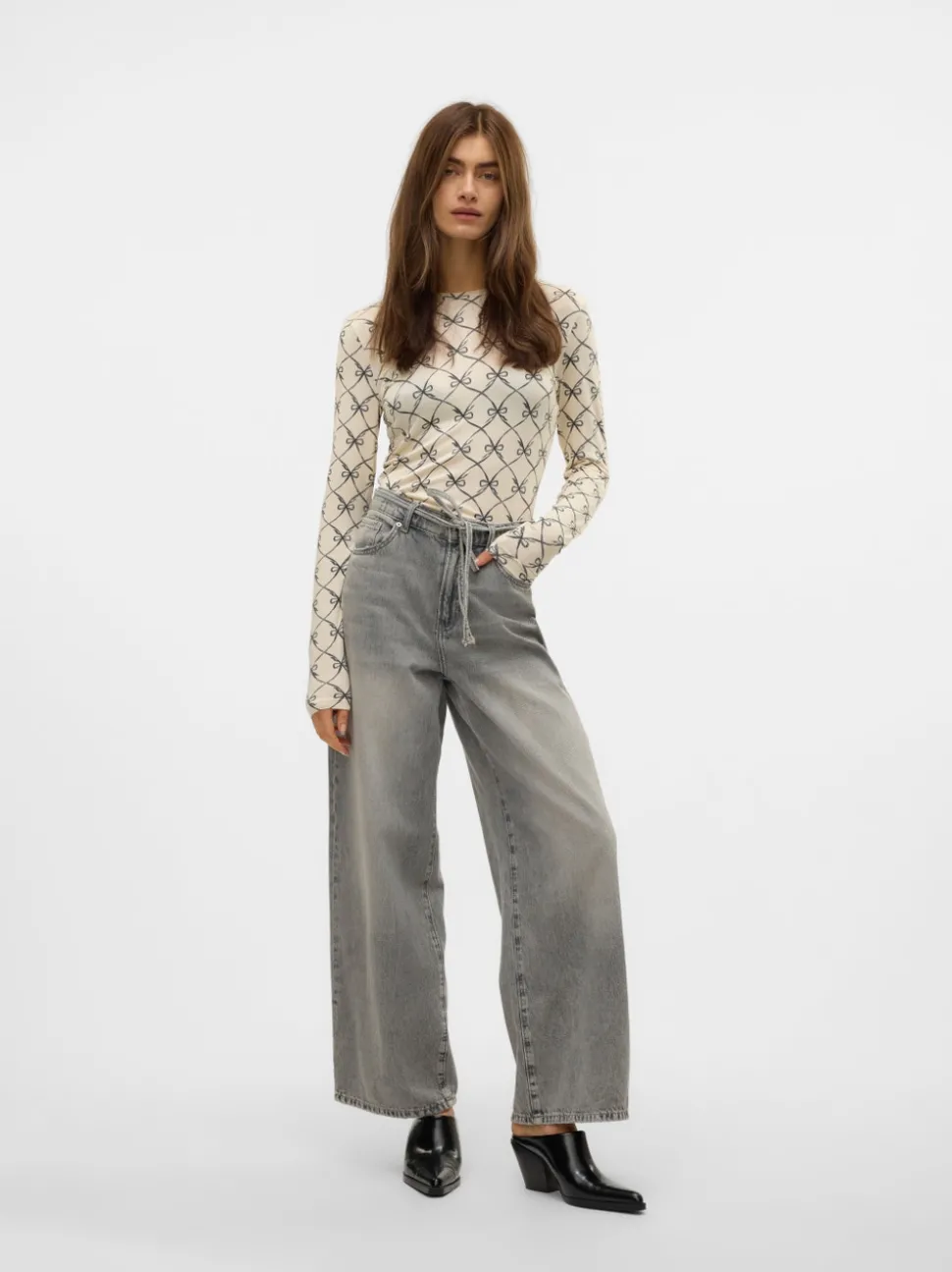 VMWIEN Medelhög Midja Vida Ben Jeans