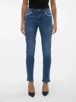VMYOURS Medelhög Midja Avsmalnande Passform Jeans