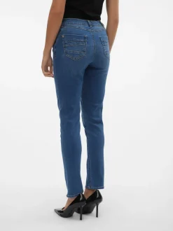 VMYOURS Medelhög Midja Avsmalnande Passform Jeans