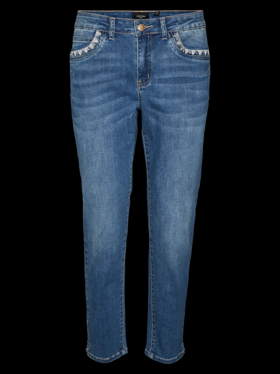 VMYOURS Medelhög Midja Avsmalnande Passform Jeans