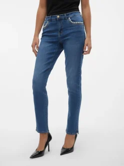 VMYOURS Medelhög Midja Avsmalnande Passform Jeans